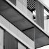 Modern building in black and white